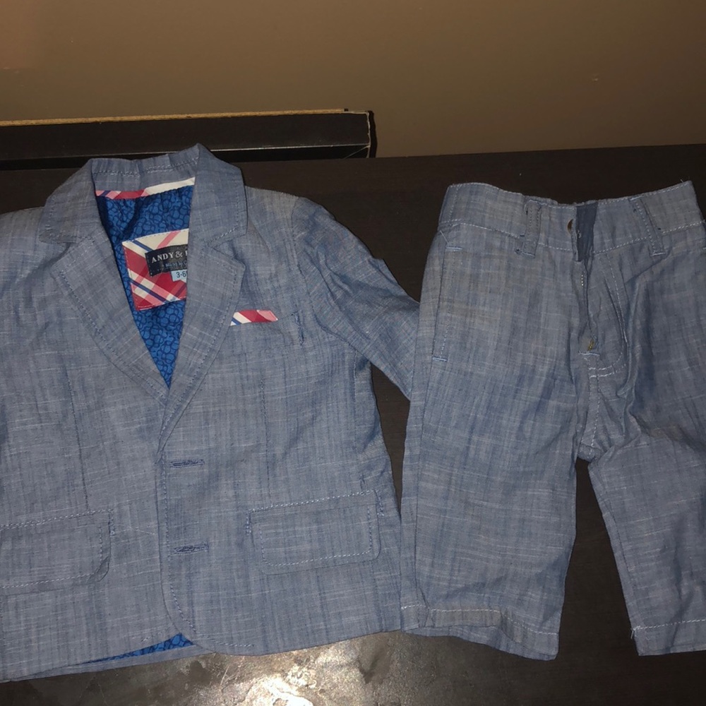 Andy & Evan Chambray Suit set